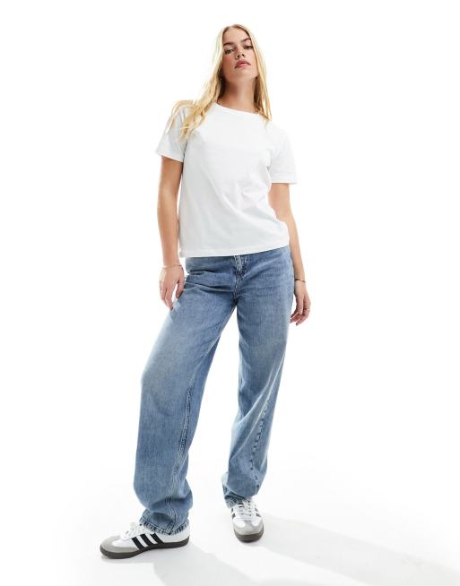 T-Shirt Femme Manches 3/4 Alkato - Top Moulant Col Rond Confortable En Coton Élasthanne