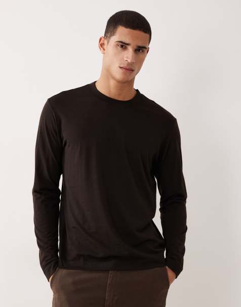 Mango - T-shirt a mango premium in misto lana marrone intenso - view 1