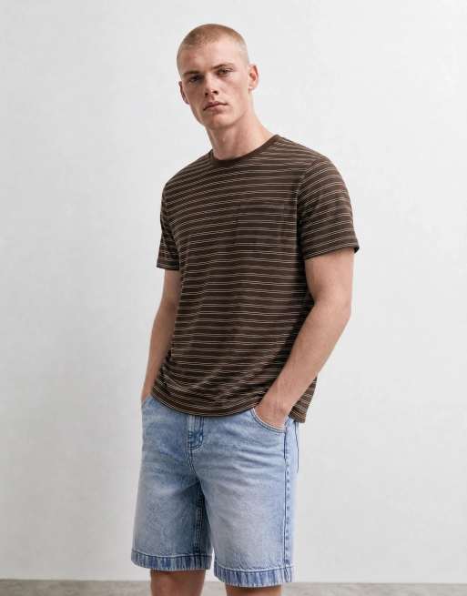 Mango t-shirt ample à rayures marron, 9 de 10