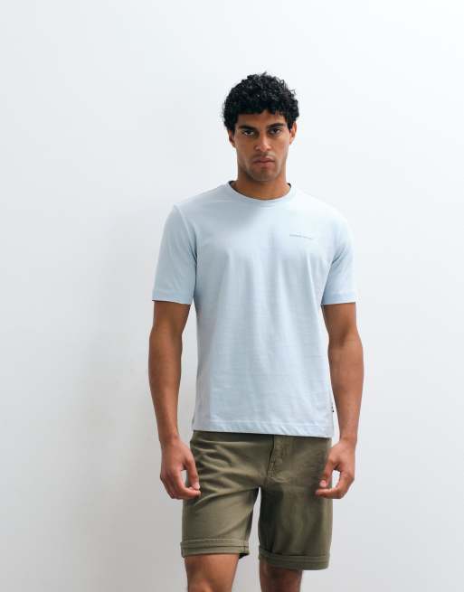Mango – T-Shirt aus 100% Baumwolle in Blassblau mit „Coast“-Grafikprint, 2 von 5