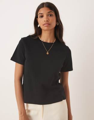 Mango – T-Shirt aus 100% hochwertigem Material in Schwarz