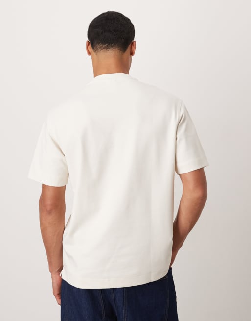 Mango – T-Shirt aus Baumwollmix in Ecru, 3 von 5