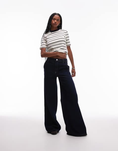 Mango - T-shirt bianca a righe con scollo a contrasto - view 1