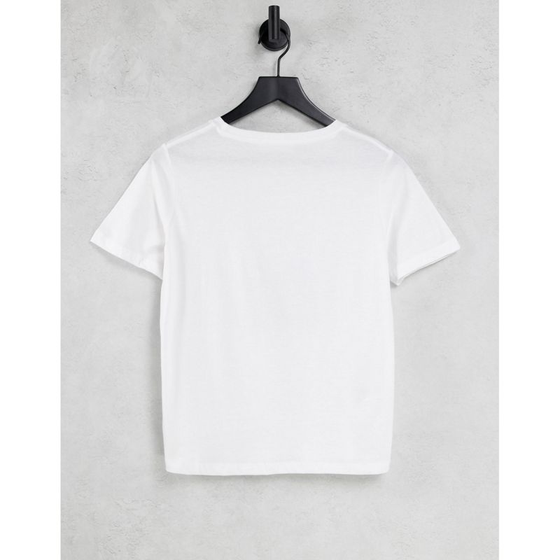 Mango - T-shirt bianca con stampa in cotone sostenibile