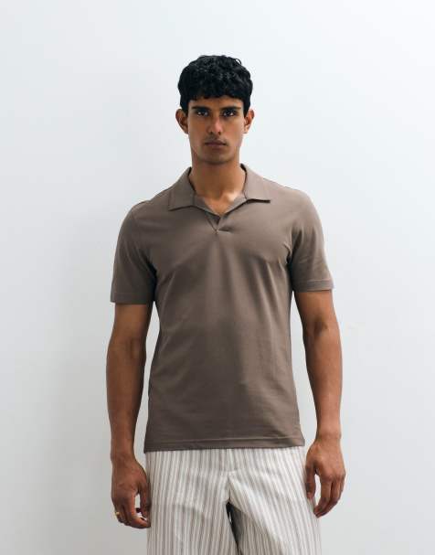 Mango - T-shirt color fungo con colletto con spacco - view 1