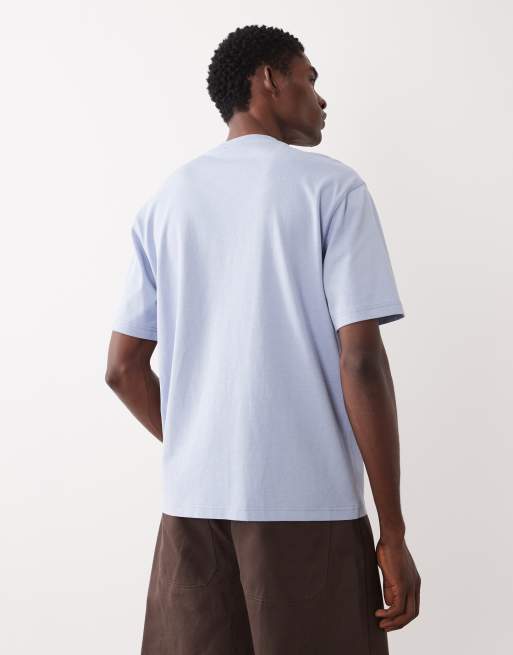 Mango - T-shirt comoda blu pallido 100% cotone, 4 di 5