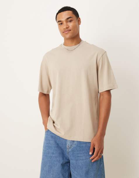 Mango - T-Shirt comoda in 100% cotone beige chiaro - view 1