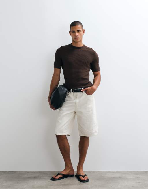 Mango - T-shirt comoda marrone, 3 di 5
