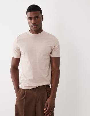 Mango - T-shirt coupe slim en coton - Rose