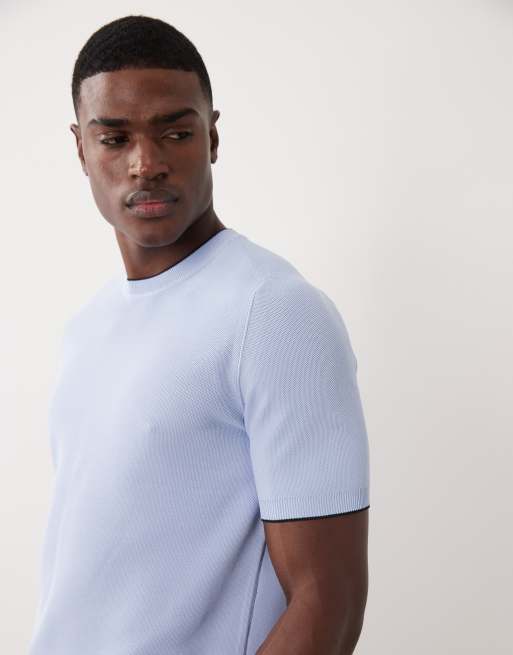 Mango - T-shirt de sport en maille fine - Bleu pastel, 5 de 5