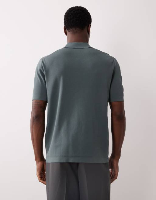 Mango - T-shirt de sport en maille fine thermorégulatrice avec col zippé - Bleu poudré, 3 de 5