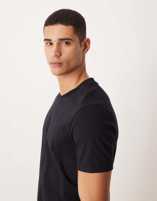 Mango - T-shirt décontracté à col V - Bleu marine, 4 de 5