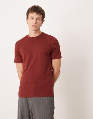 Mango - T-shirt en pur coton - Bordeaux-Rouge