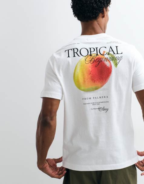 Mango T-shirt grafica bianca - view 1