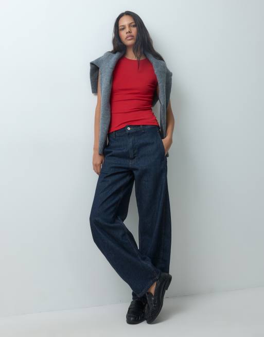 Mango t-shirt in bright red, 3 of 4