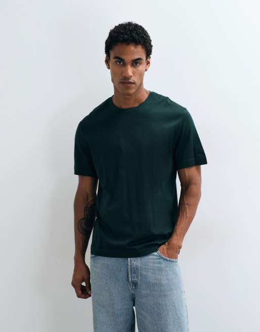 Mango t-shirt in dark green, 2 of 5