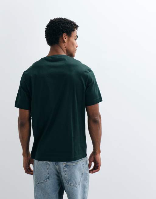 Mango t-shirt in dark green, 4 of 5