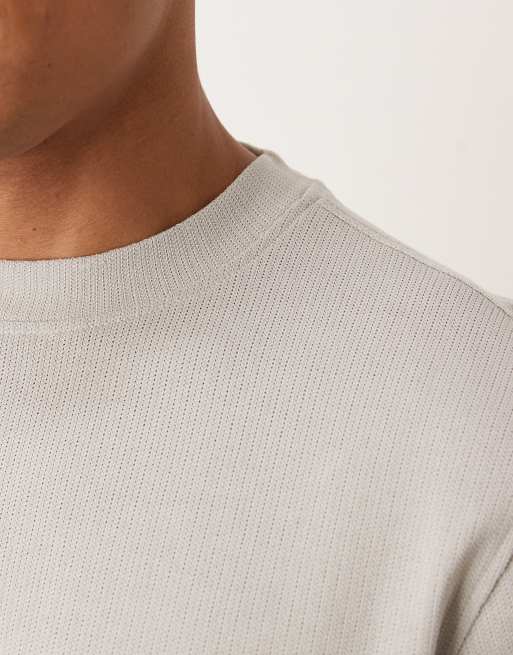 Mango - T-shirt neutra in cotone a spina di pesce, 5 di 5