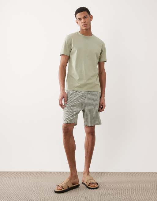 Mango - T-shirt slim verde chiaro 100% cotone, 2 di 5