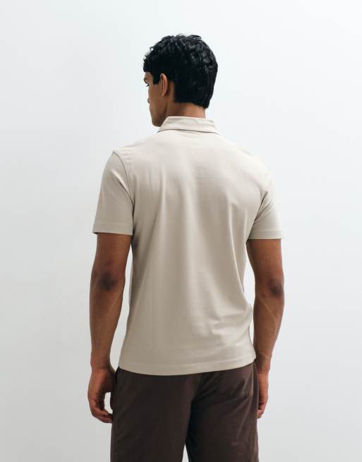 Mango - T-shirt stile polo écru vestibilità classica, 5 di 5