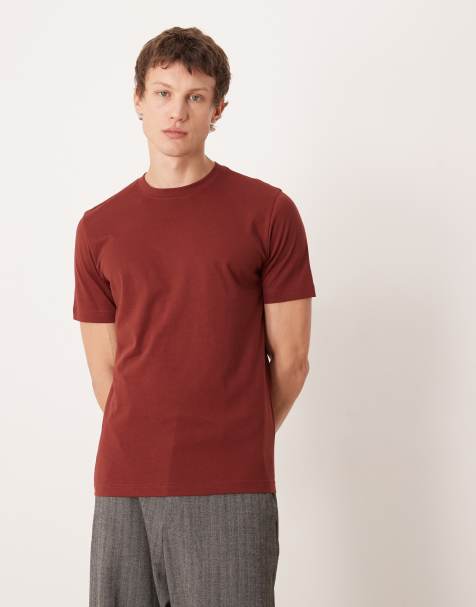 Mango - T-shirt van 100% katoen in bordeauxrood - view 1