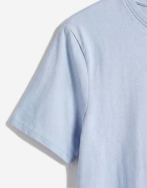 Mango - T-shirt van 100% katoen met ronde hals in pastelblauw, 7 van 7