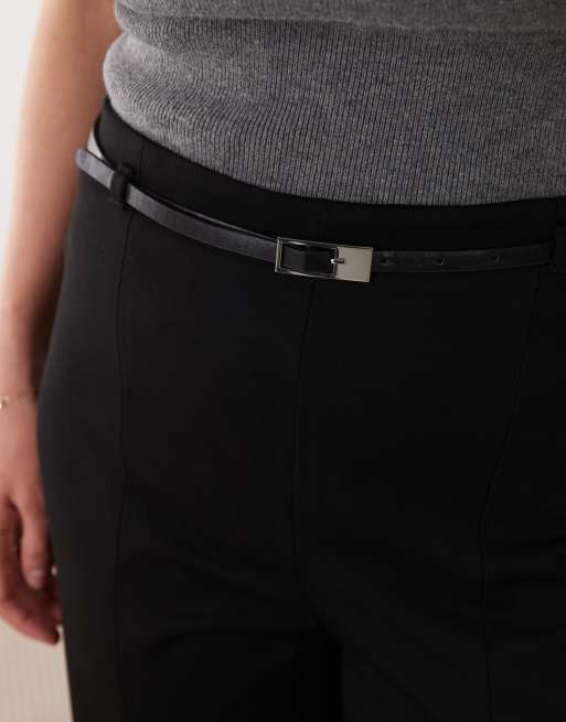 Mango tailored barrel leg pants in black, 5 of 5