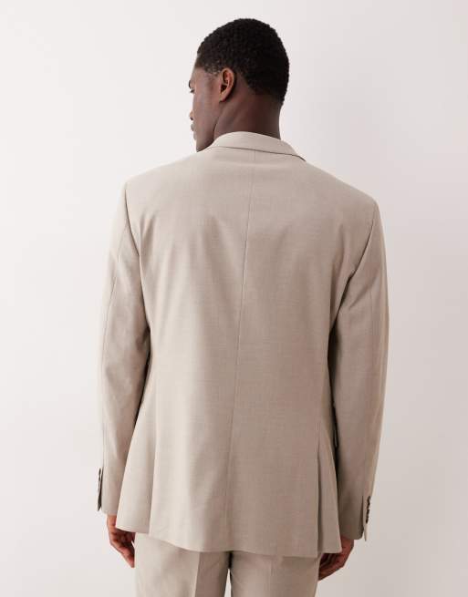 Mango tailored blazer co-ord in beige, 3 of 5