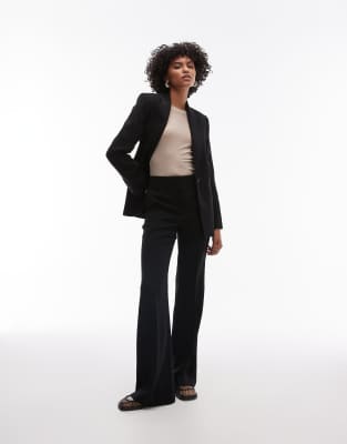 Mango Tailored Blazer In Black