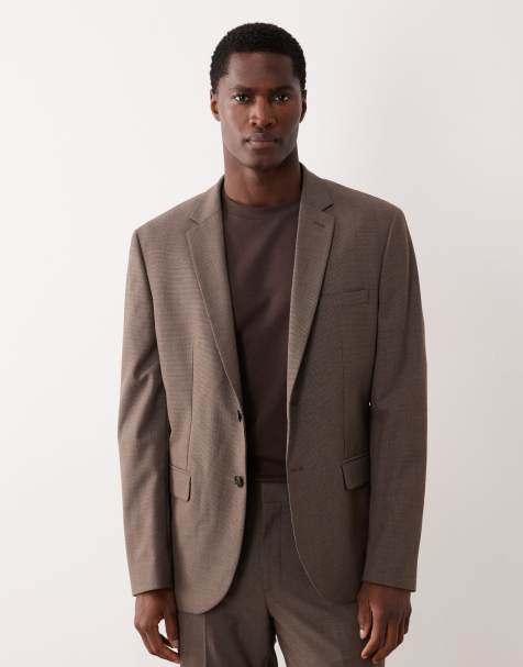 Mango tailored blazer in brown - view 1