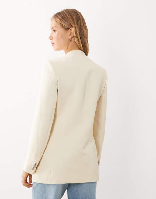 Mango tailored blazer in butter yellow, 4 of 4