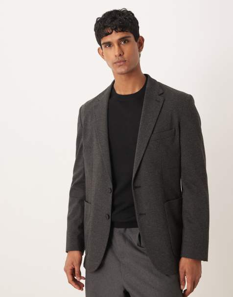 Mango tailored blazer in gray - view 1
