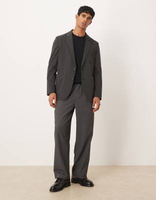 Mango Tailored Blazer In Gray