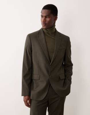 Mango Tailored Blazer In Brown
