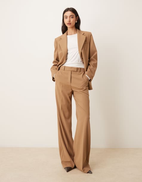 Mango tailored blazer & pants set in beige - view 1