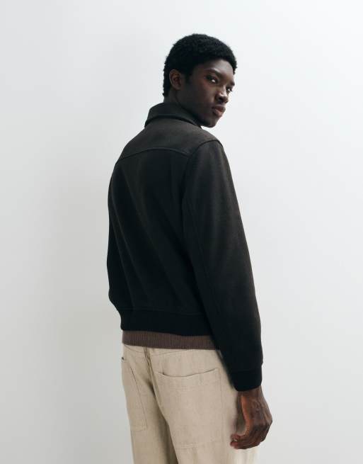 Mango tailored bomber jacket in dark brown , 5 of 5