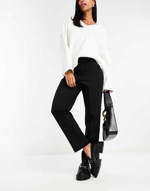 Mango tailored cigarette pants in black