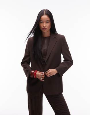 Mango Tailored Classic Blazer Co-ord In Brown