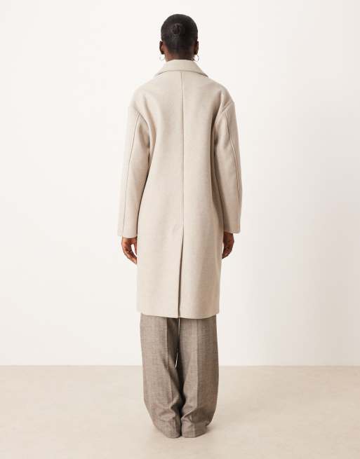 Mango tailored coat in beige, 4 of 4