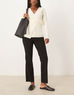 Mango Mango tailored cropped trouser in black