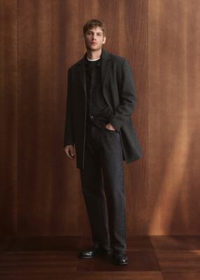 Mango Tailored Jacket In Gray