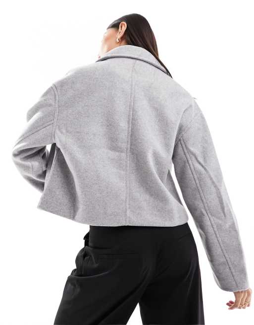 Mango tailored jacket in gray, 4 of 4