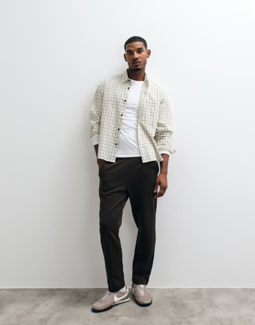 Mango tailored jogger in brown, 3 of 5