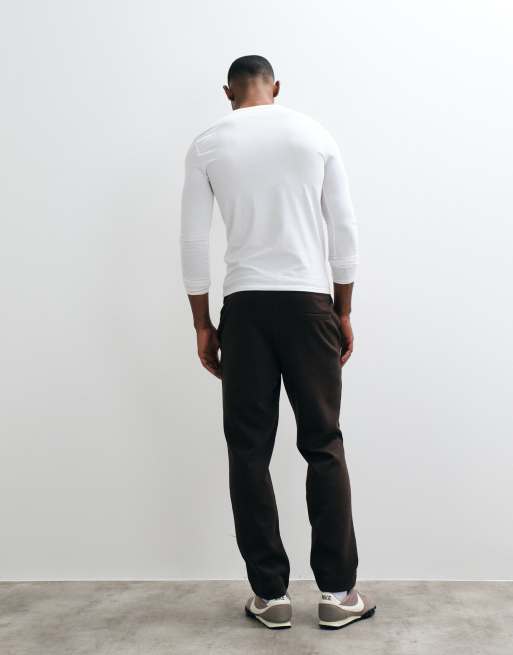 Mango tailored jogger in brown, 5 of 5