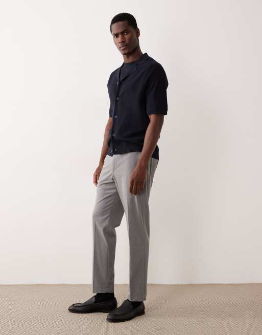 Mango tailored pleated front tapered pants in light gray, 3 of 5