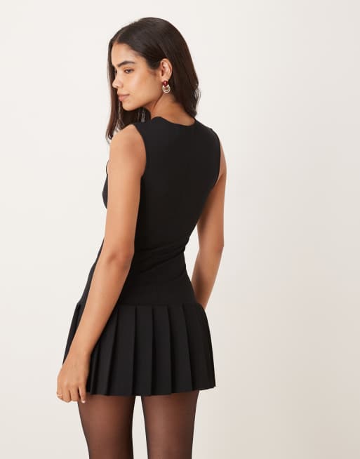mango pleated shift mini dress Mango Pleated Shift Minidress in Pink
