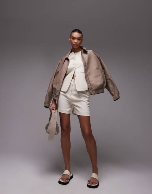 Mango tailored set in beige