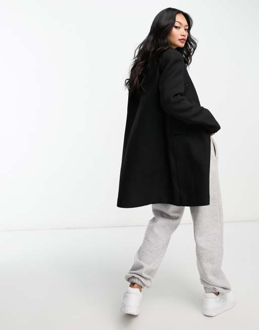 Short hot sale black coat