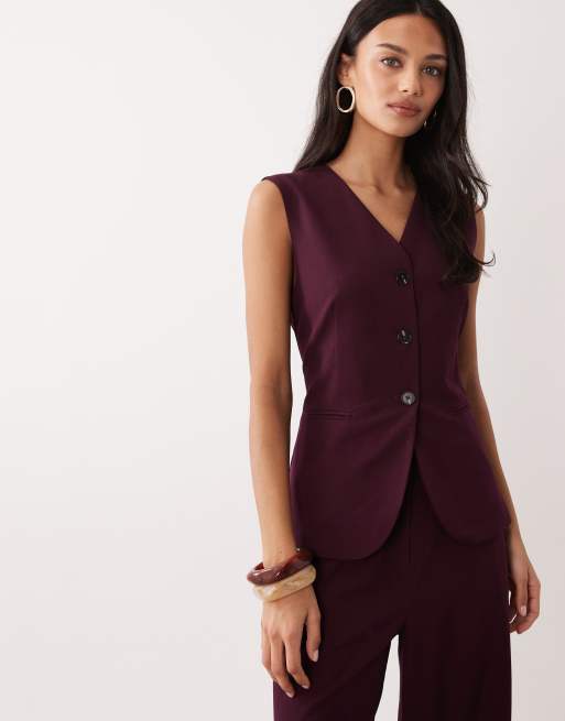 Mango tailored sleeveless jumpsuit in fig, 2 of 4