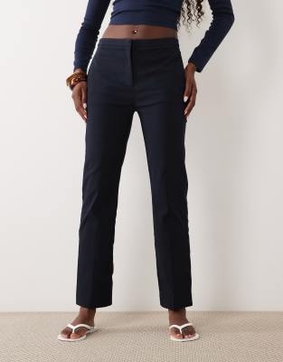 Mango Tailored Slim Pants In Blue